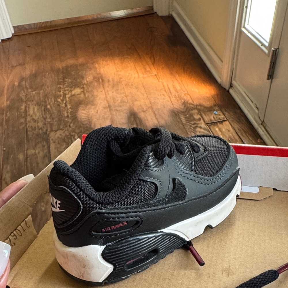 Nike Kids Black and White Air Max Sneakers